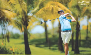 Lê Minh Nghĩa - ứng viên vô địch của Tiền Phong Golf Championship 2024. Ảnh: VGA