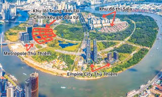 Vị trí xây dựng Trung tâm tài chính TPHCM ở Khu đô thị mới Thủ Thiêm