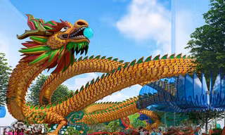 Linh vật rồng khổng lồ trong đại cảnh “Nhất đại Thăng Long”