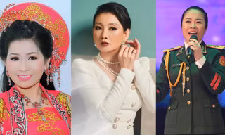 NSƯT Hồ Ngọc Trinh (từ trái qua), NSƯT Mỹ Uyên, NSƯT Hồng Hạnh được phong tặng danh hiệu nghệ sĩ nhân dân trong lần thứ 10