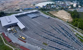 Nhà ga và trung tâm bảo dưỡng (Depot) Long Bình (TP Thủ Đức) thuộc dự án tuyến metro số 1. Ảnh: Duy Anh