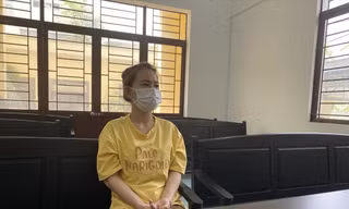 Bảo mẫu Đoàn Bảo Ngọc tại phiên tòa. Ảnh: PV
