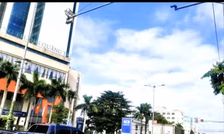 Một trong những điểm lắp đặt hệ thống camera giám sát trật tự ATGT tại TP Đông Hà, tỉnh Quảng Trị