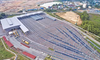 Khu vực depot Long Bình thuộc dự án metro số 1 TPHCM. Ảnh: Duy Anh