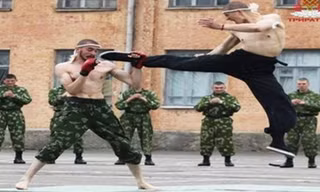 Tại lò võ "Báo Đen", binh sĩ không chỉ học võ thuật Trung Quốc, mà còn được huấn luyện những đòn đánh lợi hại của các môn phái khác. Ảnh: Ukrafoto.