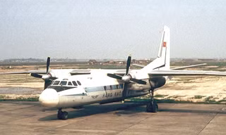 Máy bay AN24 có lịch trình bay từ Gia Lâm - Đà Nẵng - Tân Sơn Nhất.