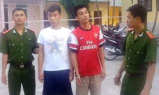 Nguyễn Đức Huy và Nguyễn Việt Anh bị công an bắt giữ trước đó.
