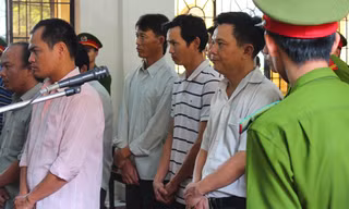 Các bị cáo tại phiên tòa