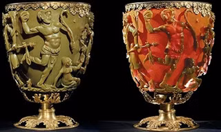 Chiếc cốc Lycurgus tại bảo tàng nước Anh. Ảnh: Wikimedia Commons.