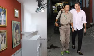 Nhạc sĩ Vinh Sử trong ngày nhận chìa khóa nhà được sửa mới từ ca sĩ Đàm Vĩnh Hưng.