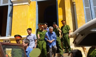 Bị cáo Vũ Quốc Hảo, chủ mưu trong vụ án tham ô tài sản y án tử hình. Ảnh Thanh Hồng.