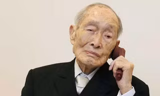 Cụ Momoi đón sinh nhật lần thứ 112 hôm 5/2. Ảnh: Twitter.