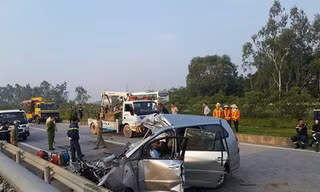 Hiện trường vụ tai nạn khiến 3 người Hàn Quốc tử vong.