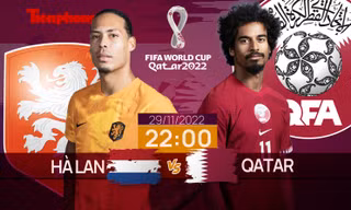 World Cup 2022: Tương quan trước trận Hà Lan - Qatar, 22 giờ 29/11