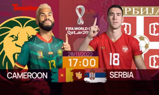 World Cup 2022: Tương quan trước trận Cameroon - Serbia, 17 giờ 28/11