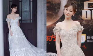 Dương Tử gây sốc vì đi giày bốt da siêu hầm hố cùng váy trắng bồng bềnh như cô dâu