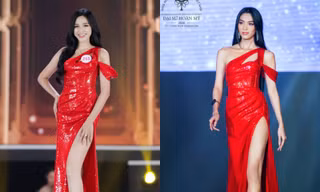 Chung kết Đại Sứ Hoàn Mỹ 2020: Mộng Thường mặc lại váy từng được Hoa hậu Đỗ Thị Hà diện