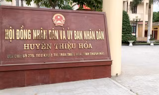 Huyện Thiệu Hoá tính khởi kiện chính quyền xã đòi khoản nợ 3,1 tỷ đồng