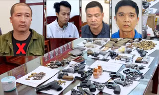 Công an Thanh Hoá phá đường dây mua bán vũ khí, thu giữ nhiều loại súng, lựu đạn 