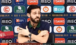 Bị hỏi về Ronaldo, ngôi sao tuyển Bồ Đào Nha phản ứng ra mặt