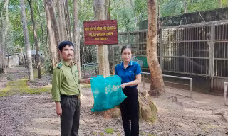Hạt Kiểm lâm TP.Kon Tum bàn giao cá thể trăn đất