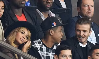 Vợ chồng Beyonce đi xem bóng đá cùng Beckham