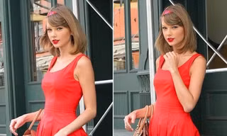 Taylor Swift diện váy điệu đà đi tập thể dục