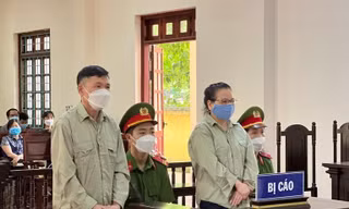 Vợ chồng Yến, Anh tại toà.