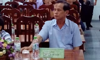  Ông Phan Chí Lộc trong buổi nghe VKSND tỉnh Quảng Trị xin lỗi công khai nạn nhân oan sai (năm 2017). Ảnh: PXD 