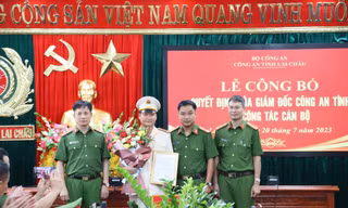 Công an tỉnh Lai Châu công bố quyết định về công tác cán bộ