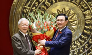 Đoàn Hà Nội chúc mừng Tổng Bí thư Nguyễn Phú Trọng hoàn thành nhiệm kỳ Chủ tịch nước