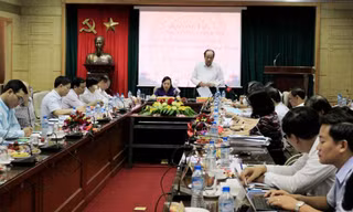 Toàn cảnh cuộc làm việc. Ảnh: Trường Phong