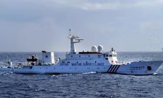 Tàu hải giám Trung Quốc tại vùng biển gần đảo tranh chấp với Nhật Bản. (Nguồn: AFP/TTXVN) 