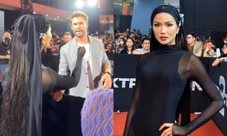 Hoa hậu H'Hen Niê trò chuyện cùng "Thor" Chris Hemsworth ở Philippines