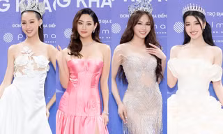 Á hậu Phương Nhi xinh như công chúa tại họp báo Chung khảo Miss World Vietnam 2023