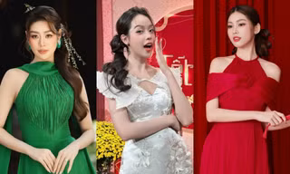 Dàn Hoa - Á hậu đồng loạt tung ảnh áo dài rực rỡ chào đón Tết Nguyên đán