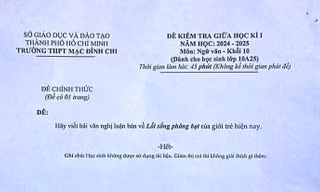 Đề thi Văn về lối sống 'phông bạt' của giới trẻ gây tranh cãi 