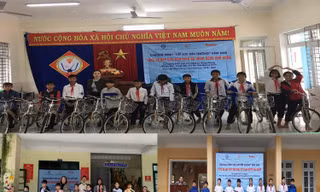 Trao 40 chiếc xe đạp tiếp sức đến trường cho học sinh vùng bão lũ miền Trung
