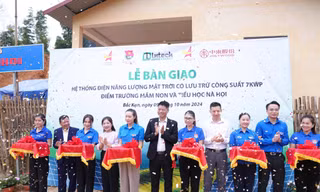 Khánh thành công trình hệ thống điện năng lượng mặt trời cho điểm trường ở Bắc Kạn