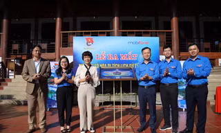Ra mắt công trình thanh niên "Số hóa khu di tích lịch sử TNXP Nà Tu" -Ảnh: PV
