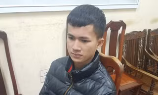Đối tượng Linh tại cơ quan công an.