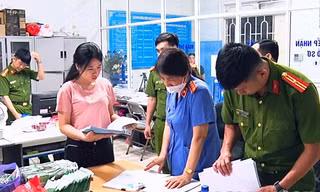 Khám xét cơ sở đào tạo, sát hạch lái xe ở Lạng Sơn. Ảnh: A.T