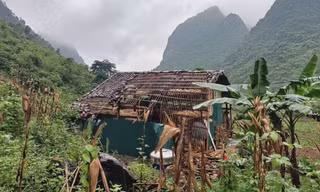 Hiện trường đá lăn. Ảnh: CB