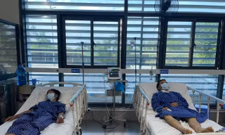 Các bệnh nhân cấp cứu tại bệnh viện Ảnh: T.Đ