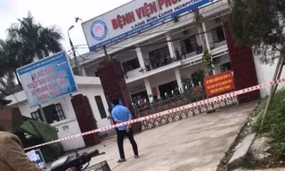 Sau khi có thông báo ca bệnh COVID-19 từ Bệnh viện đa khoa Lạng Sơn, toàn bộ Bệnh viện phổi Lạng Sơn bị phong tỏa nghiêm ngặt .Ảnh: TL