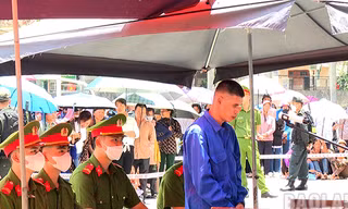 Bị cáo Đàm ra tòa lĩnh án. Ảnh: BLS