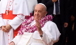 Giáo hoàng Francis tại Singapore. (Ảnh: AP)