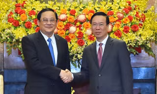 Chủ tịch nước Võ Văn Thưởng tiếp Thủ tướng Lào Sonexay Siphandone