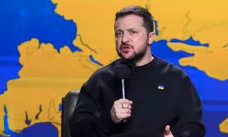 Tổng thống Ukraine Volodymir Zelensky. (Ảnh: AP)