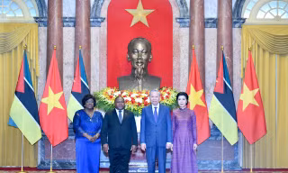 Tổng Bí thư, Chủ tịch nước Tô Lâm chủ trì lễ đón Tổng thống Cộng hoà Mozambique